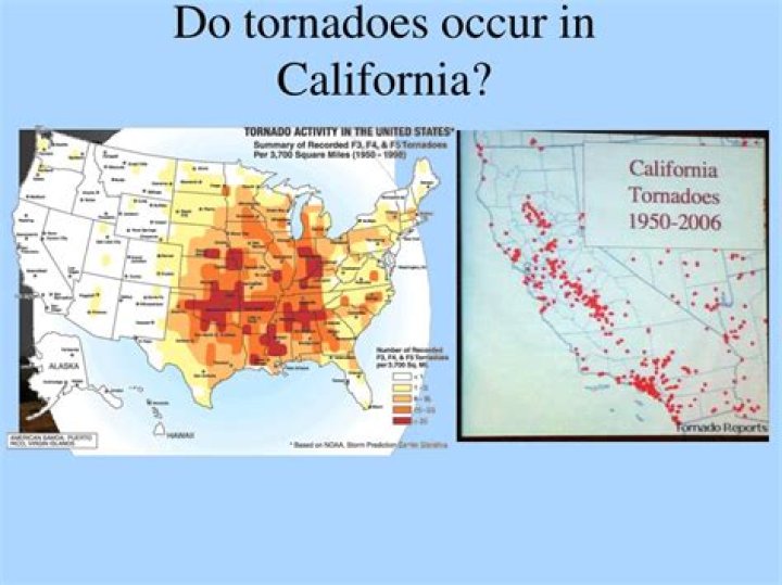 Do tornadoes occur in California?