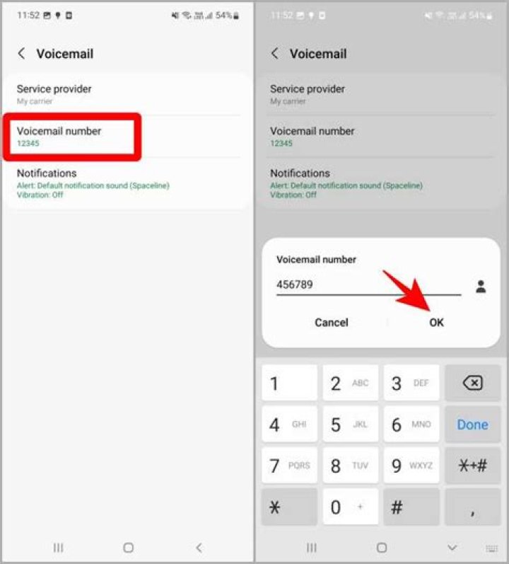 How do I change my voicemail number on Samsung Galaxy s8?