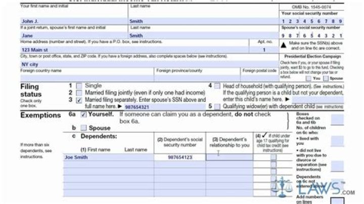 How do I fill out a 1040a line by line?