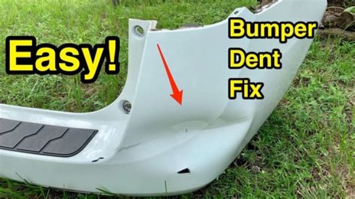 How do I fix a dent in my front bumper?