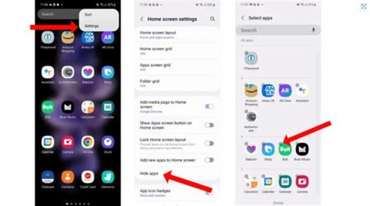 How do I hide apps on my Samsung Note 8?