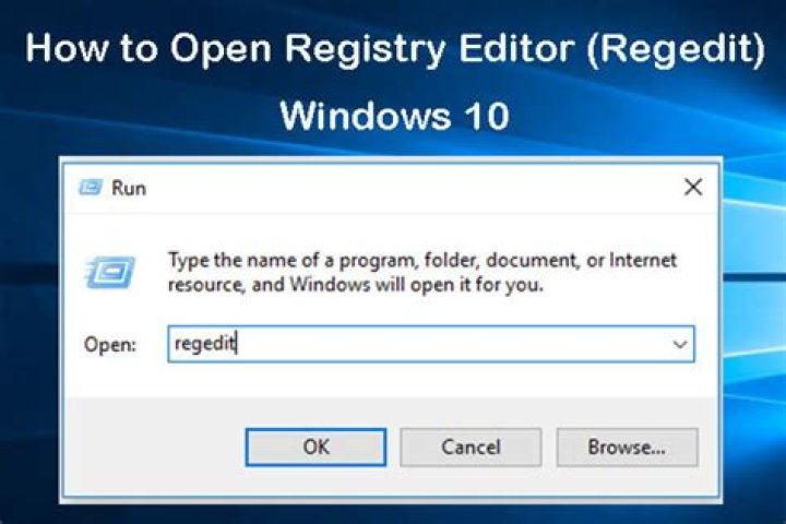 How do I open regedit?