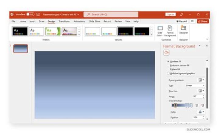 How do I remove background graphics in PowerPoint 2016?