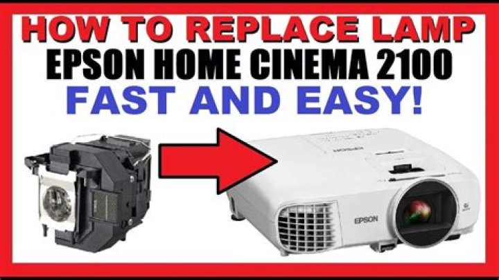 How do I replace the lamp in my Epson projector?