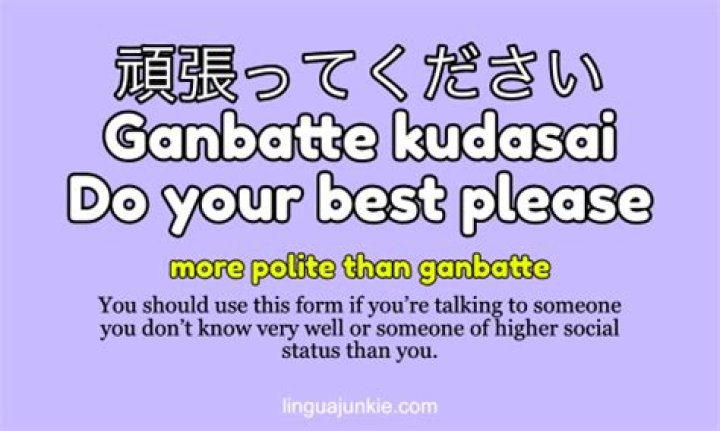 How do you answer Ganbatte Kudasai?