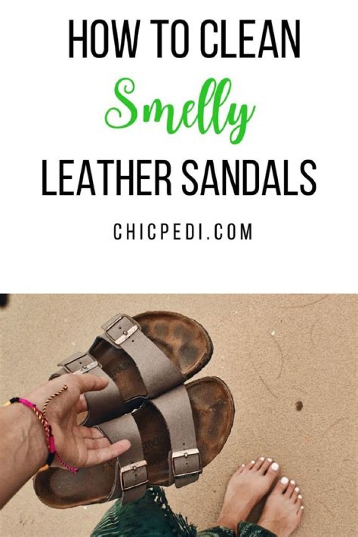 How do you clean smelly leather sandals?