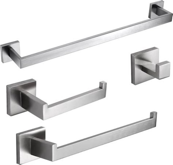 How do you clean stainless steel bathroom accessories?