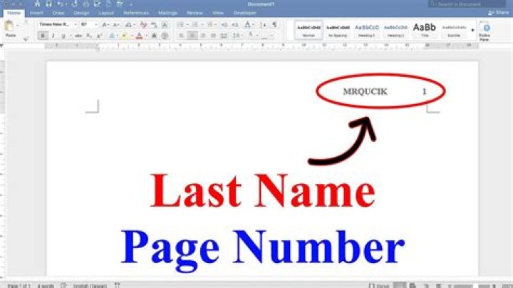 How do you get a full page number in Word?