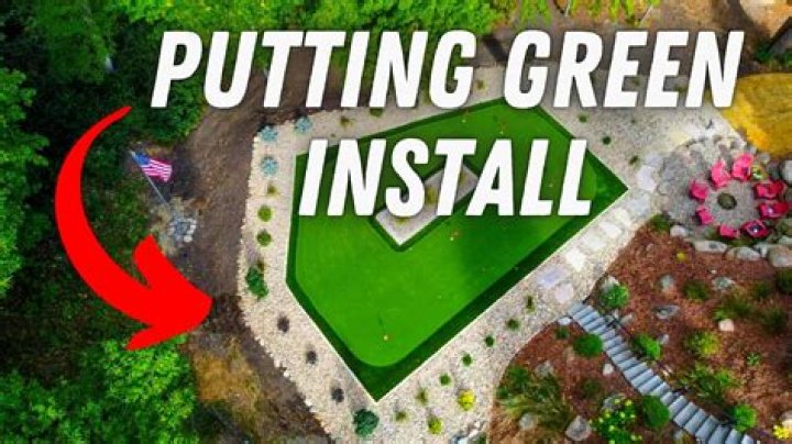 How do you install an artificial putting green outside?