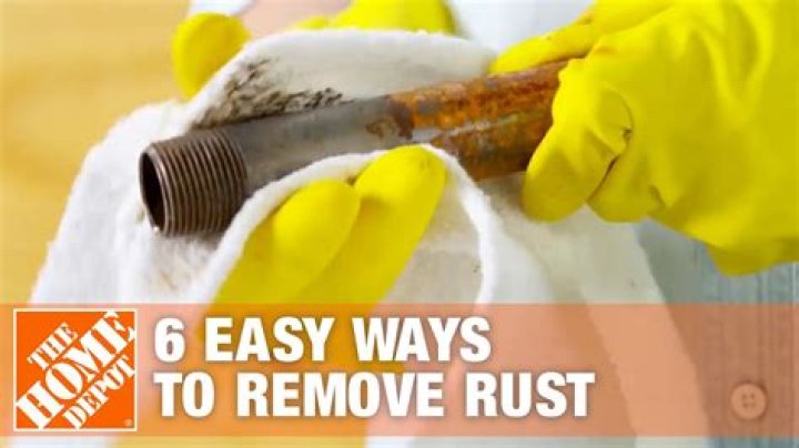 How do you remove rust from a drain cover?