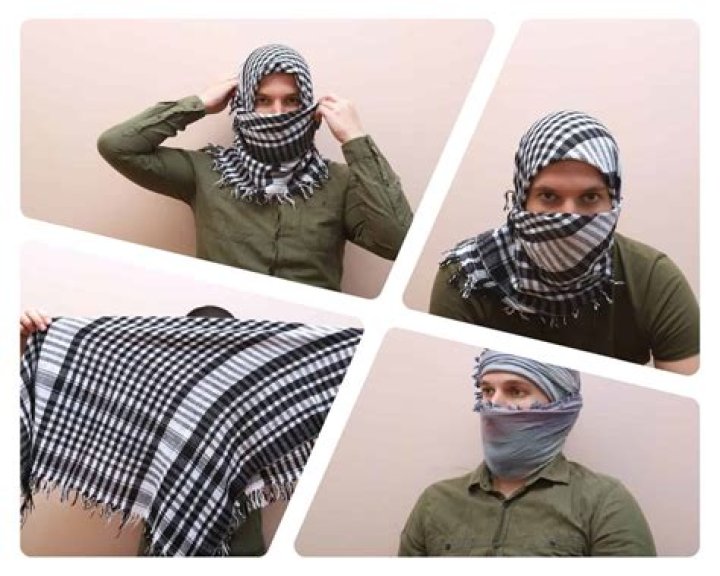 How do you wrap a shemagh scarf?