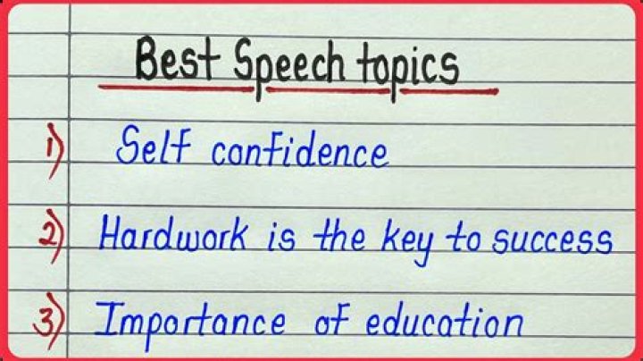 How do you write a topic for a speech?