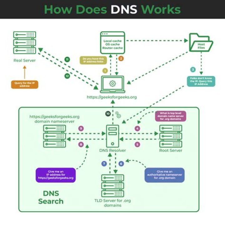 How does a local DNS server work?
