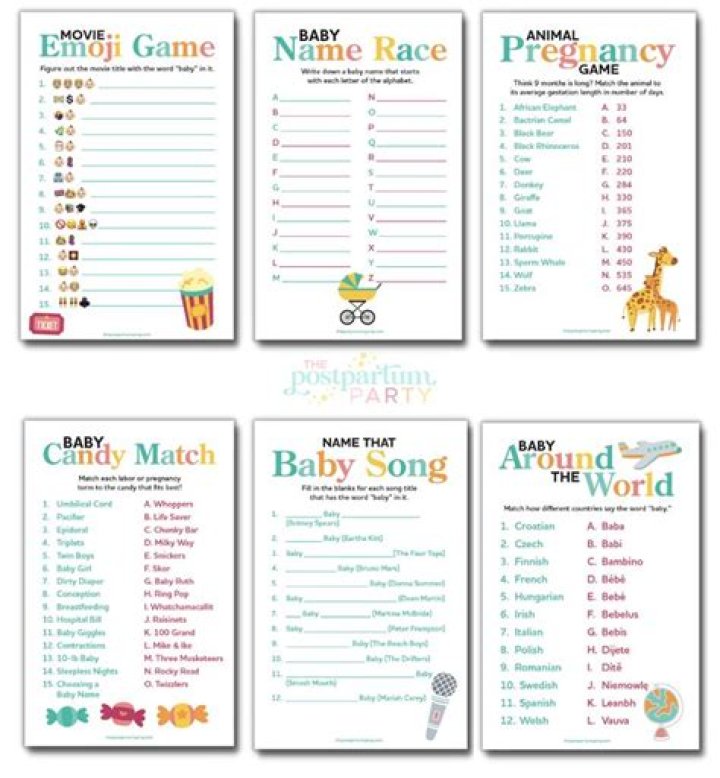 How long should baby shower games be?