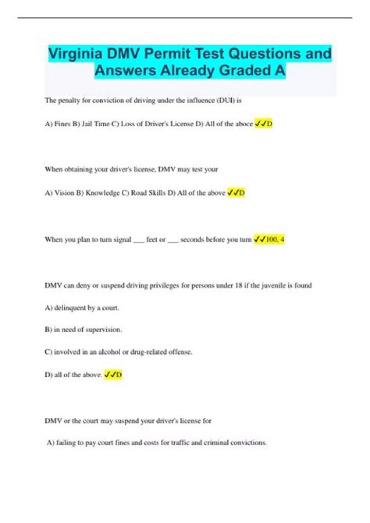 How many questions are on the DMV knowledge test?