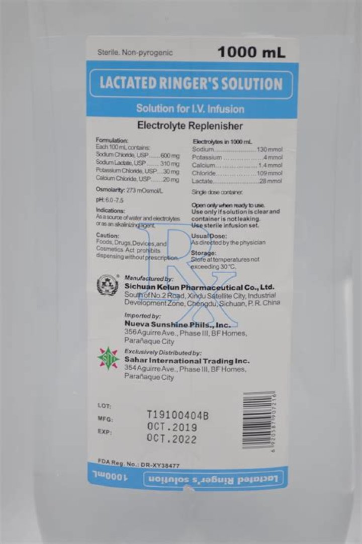 Is lactated Ringer's compatible with potassium chloride?