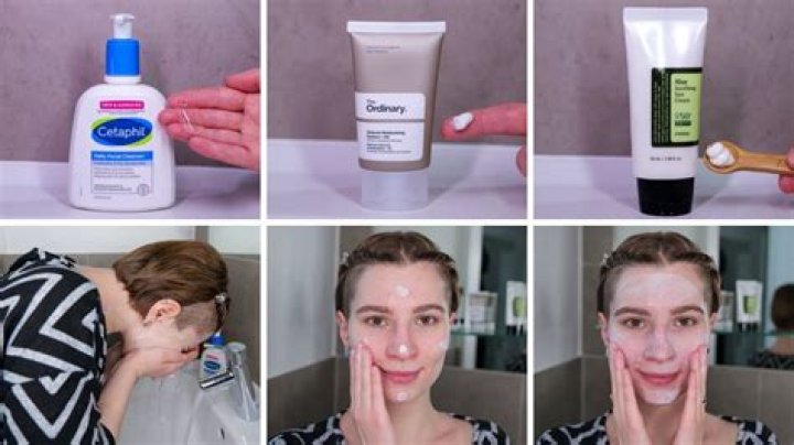 Should facial cleanser be used before or after bathing?