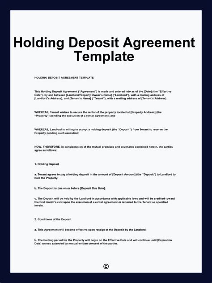Should I pay a holding deposit?