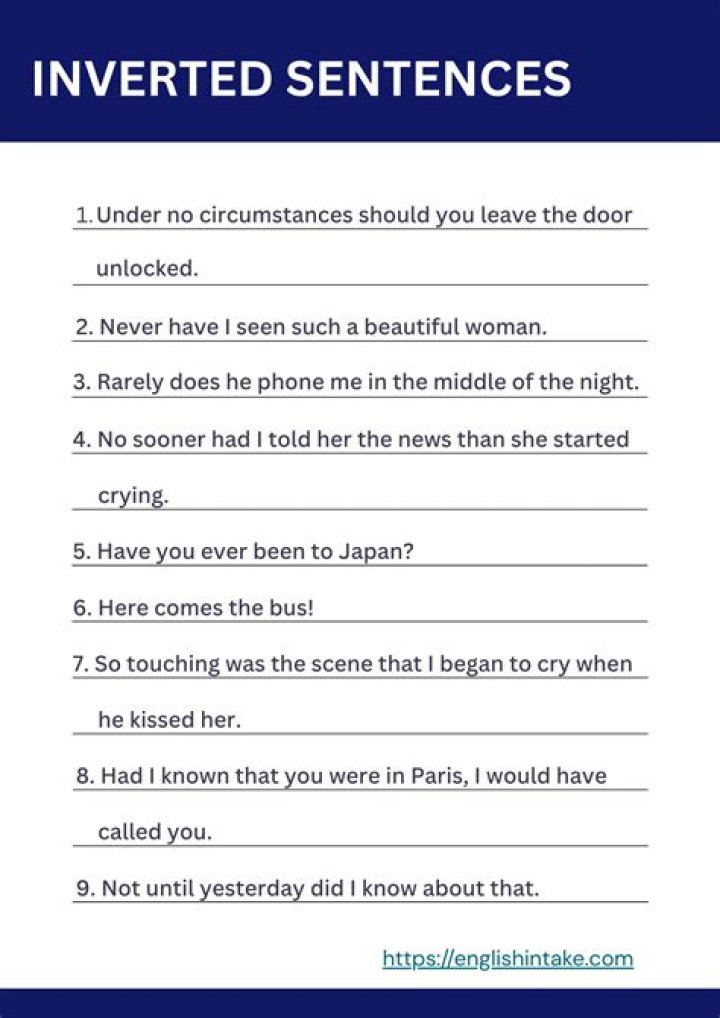 What are inverted questions?