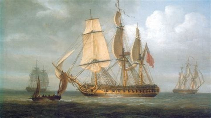What British ship took on the first marine research expedition?