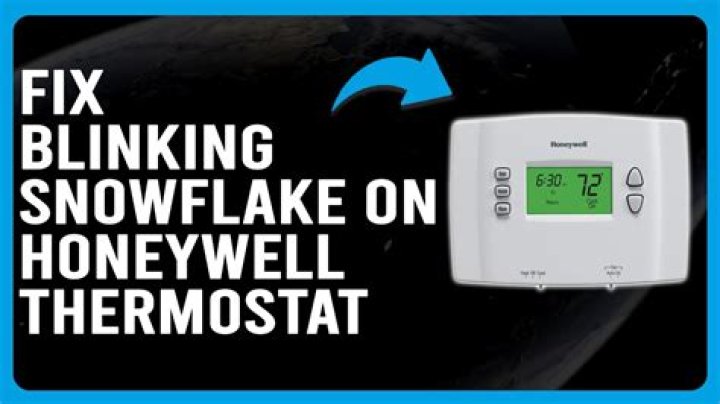 What does a blinking snowflake mean on thermostat?