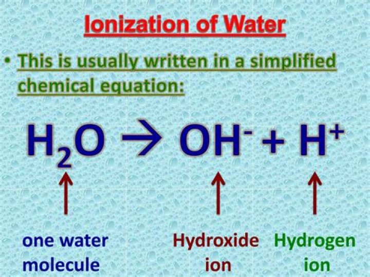 What does ionize in water mean?