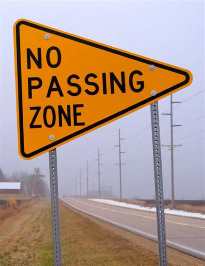 What is a no passing zone?