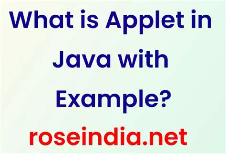 What is applet in Java with example?
