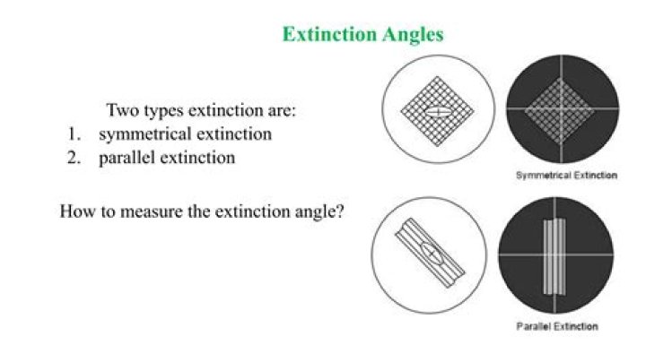 What is constant extinction angle?