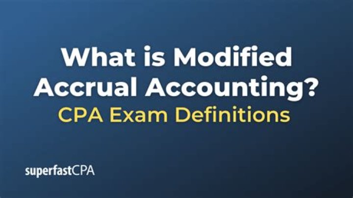 What is modified accrual accounting?