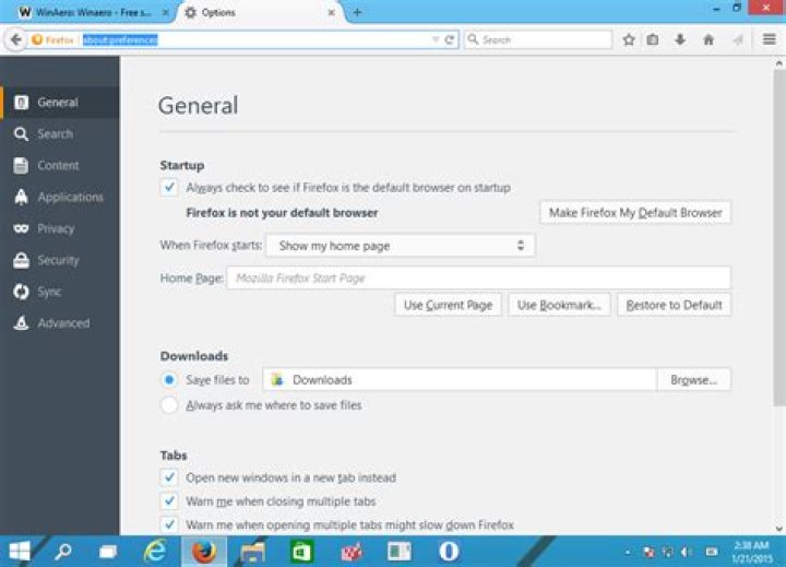 What is site preferences in Firefox?