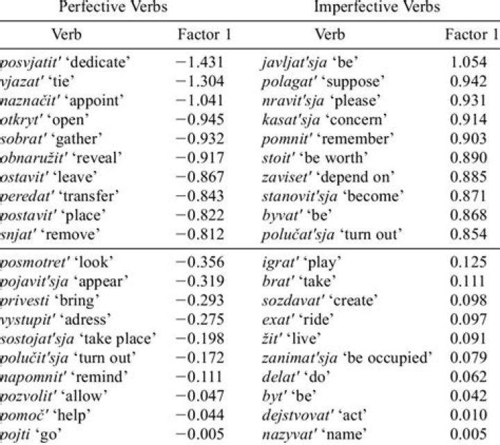 What is the difference between perfective and imperfective verbs?