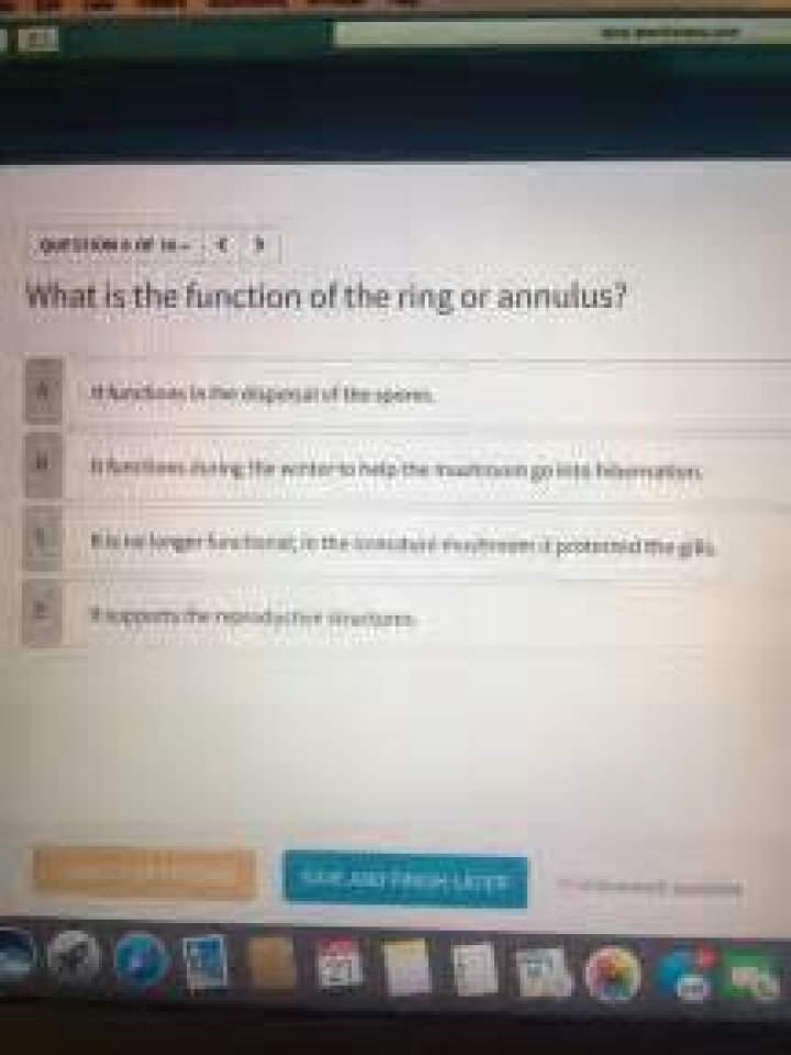 What is the function of the ring or annulus?