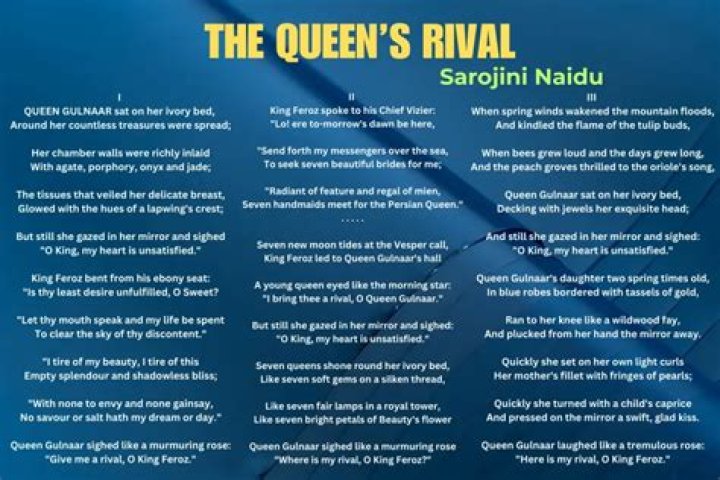 What is the main theme in Sarojini Naidu's poem?