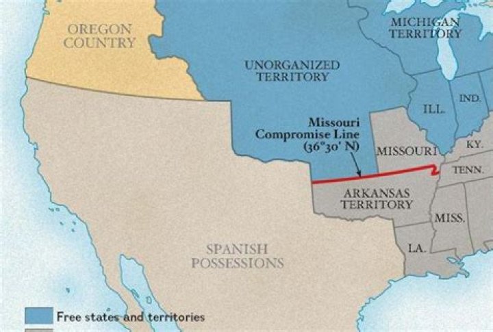 What were the 3 decisions in the Missouri Compromise?