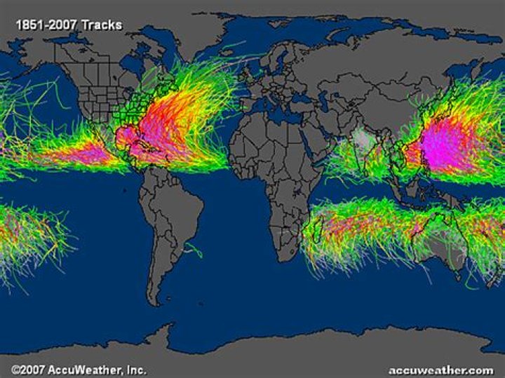When and where do hurricanes occur?