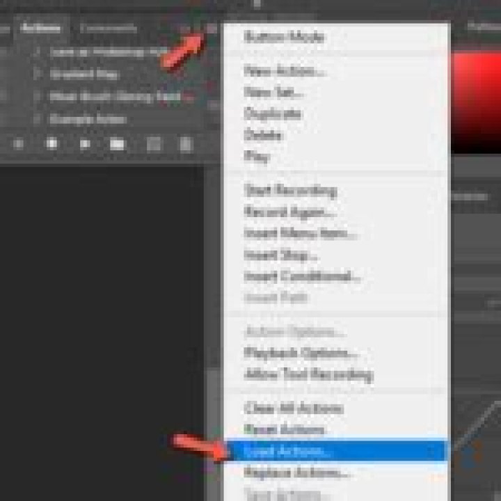Where are Photoshop actions?