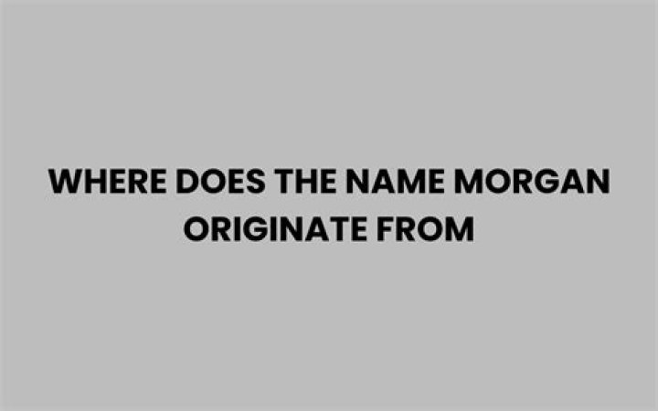 Where does the name Morgan derive from?