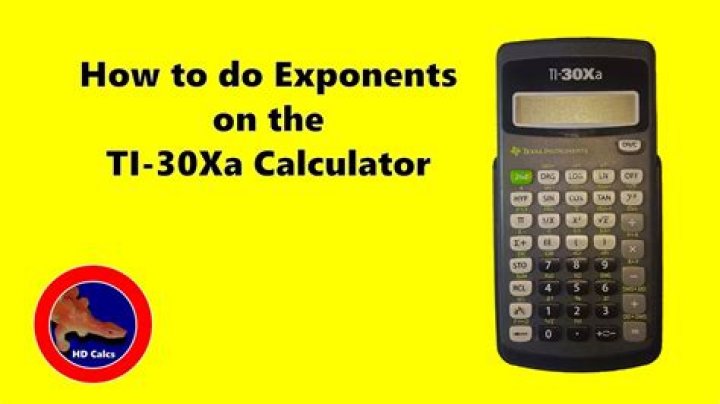 Where is the exponent button on a TI 30xs?