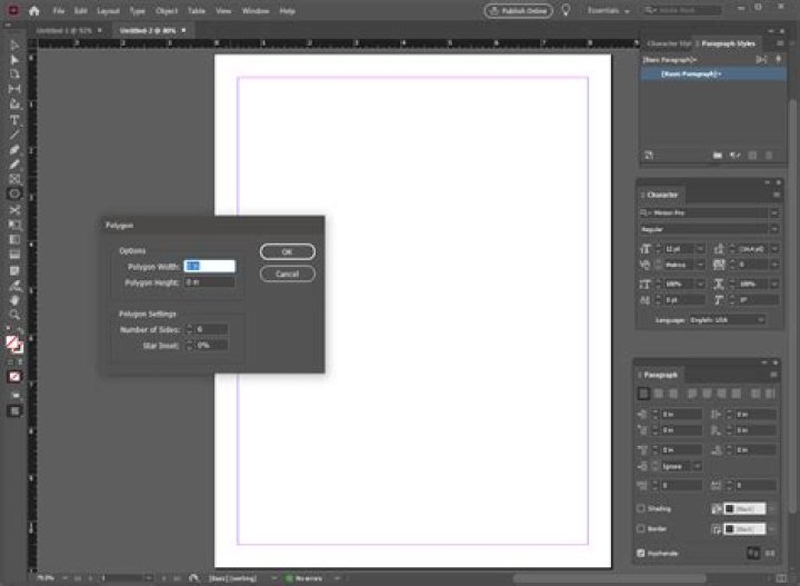 Where is the polygon tool in InDesign?