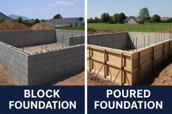 Which is better concrete block or poured foundation?